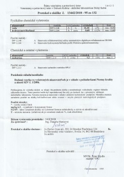 Protokol o laboratórnej skúške 2 Protokol o laboratórnej skúške 2